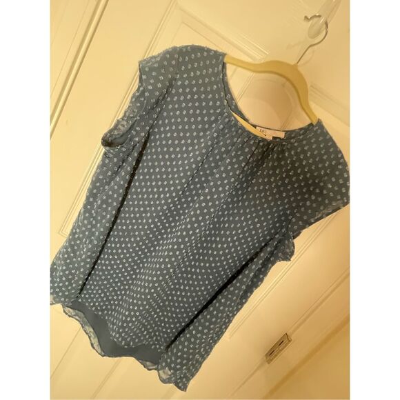 DR2 Daniel Rainn women’s large blue blouse L - Picture 1 of 6